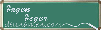 Hagen Heger Visitenkarte